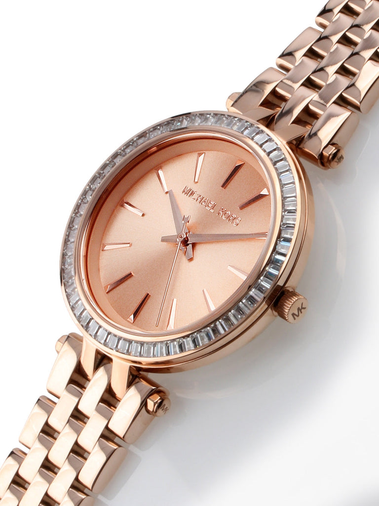 Michael Kors Darci Rose Gold Dial Rose Gold Stainless Steel Strap Watch for Women - MK3366