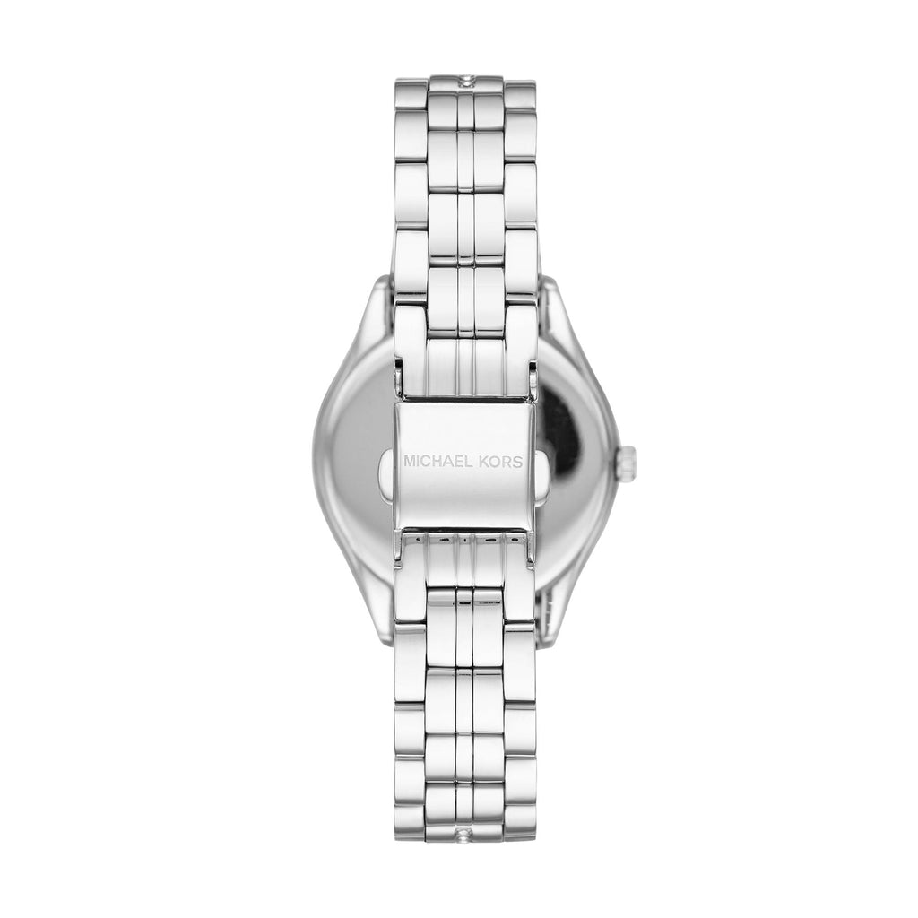 Michael Kors Lauryn Mother of Pearl Dial Silver Steel Strap Watch for Women - MK3900