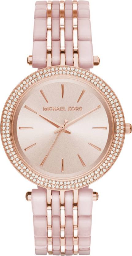 Michael Kors Darci Rose Gold Dial Two Tone Steel Strap Watch for Women - MK4327