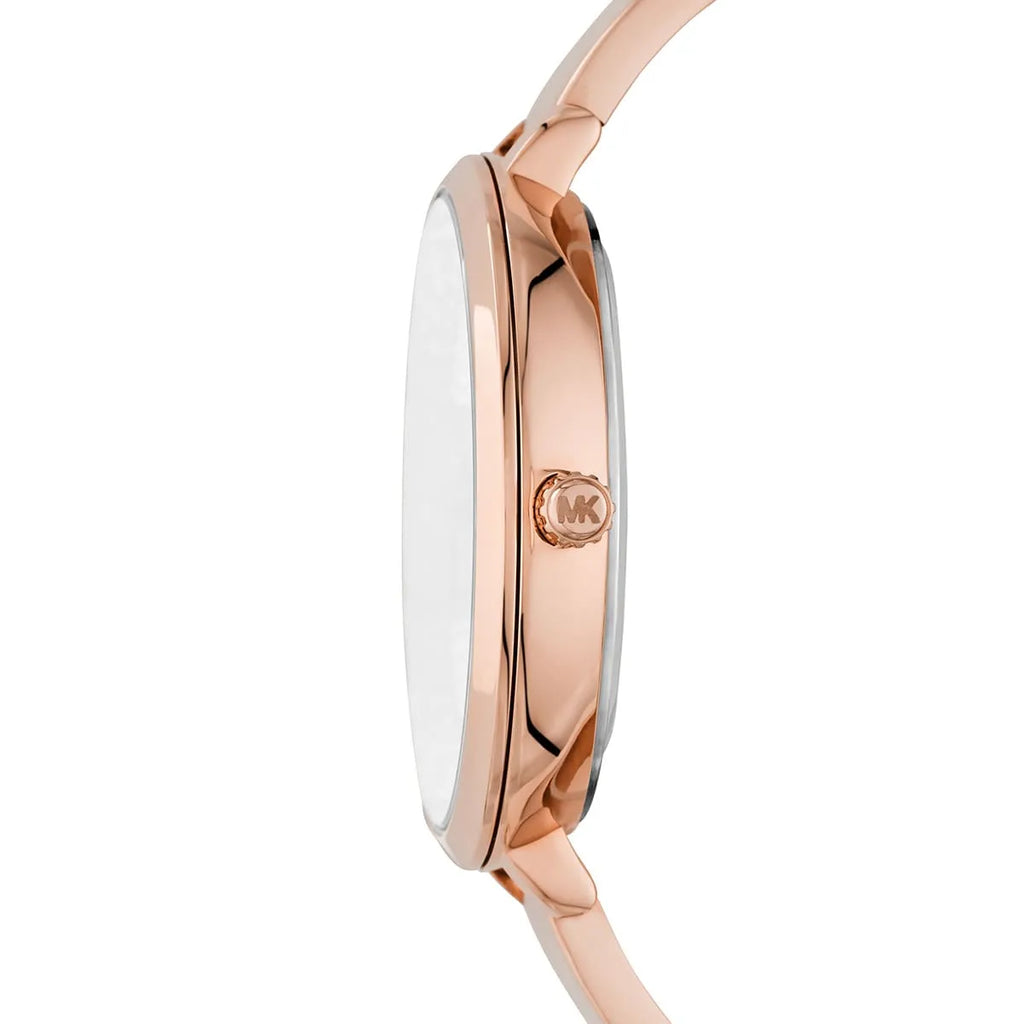 Michael Kors Charley Quartz Crystals Rose Gold Dial Rose Gold Steel Strap Watch For Women - MK4433