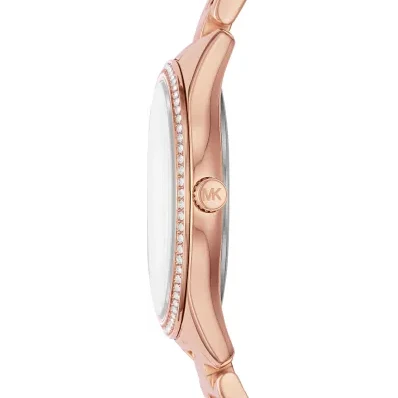 Michael Kors Lauryn Mother of Pearl Dial Rose Gold Dial Rose Gold Steel Strap Watch For Women - MK4491