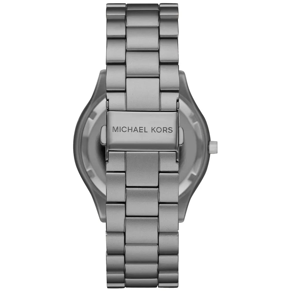 Michael Kors Slim Runway Quartz Grey Dial Grey Steel Strap Watch For Women - MK4506