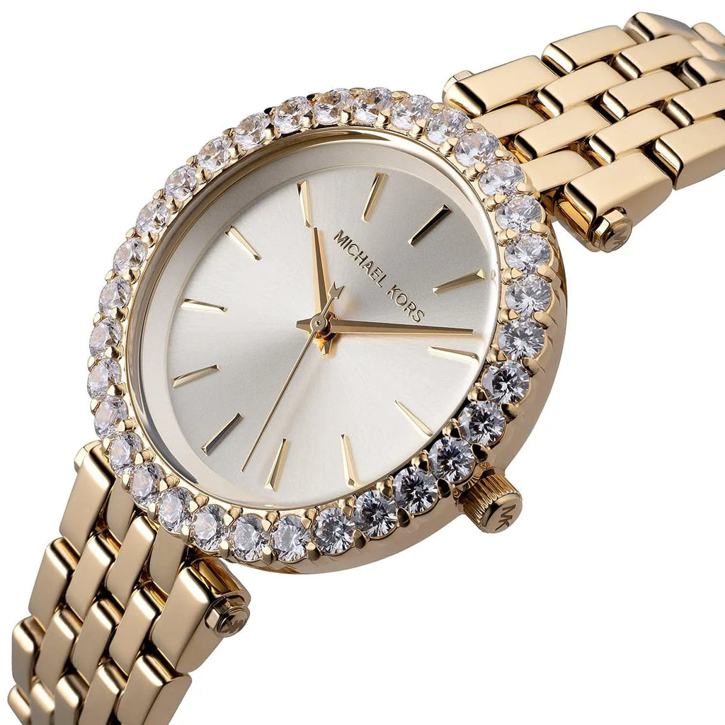 Michael Kors Darci Analog Gold Dial Gold Steel Strap Watch For Women - MK4513