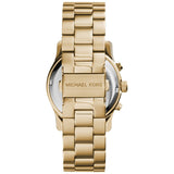 Michael Kors Runway Iridescent Pink Dial Gold Steel Strap Watch for Women - MK5939