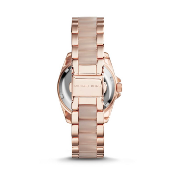 Michael Kors Blair Rose Gold Dial Two Tone Steel Strap Watch for Women - MK6175