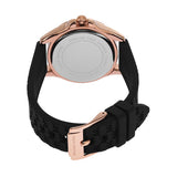 Michael Kors Mini Pilot Black Dial Black Silicone Strap Watch For Women - MK7373