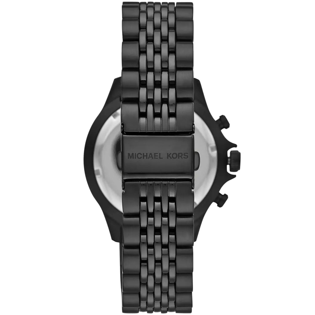 Michael Kors Bayville Chronograph Black Dial Black Steel Strap Watch For Men - MK8750