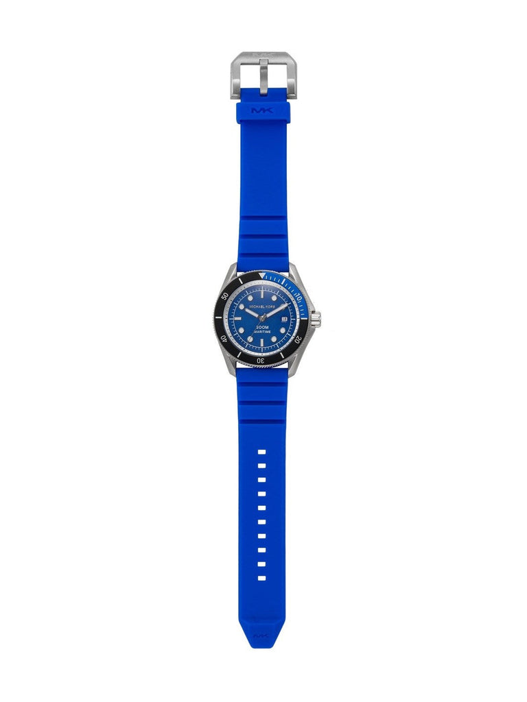 Michael Kors Maritime Three-Hand Analog Blue Dial Blue Silicone Strap Watch for Men - MK9156