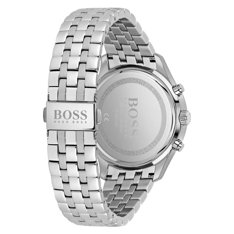 Hugo Boss Associate Blue Dial Silver Steel Strap Watch for Men - 1513839