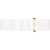 Daniel Wellington Classic Petite Dover Black Dial White NATO Strap Watch For Women - DW00100312