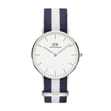 Daniel Wellington Classic Glasgow White Dial Two Tone NATO Strap Unisex Watch - DW00100047