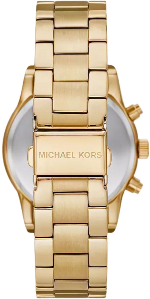 Michael Kors Ritz Chronograph Gold Dial Gold Steel Strap Watch For Women - MK7310