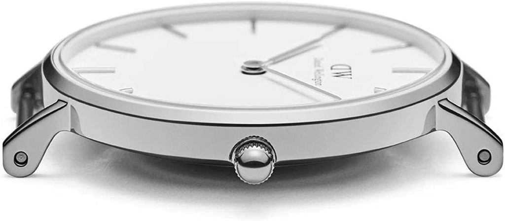 Daniel Wellington Classic Reading White Dial Black Leather Strap Watch For Men - DW00100028