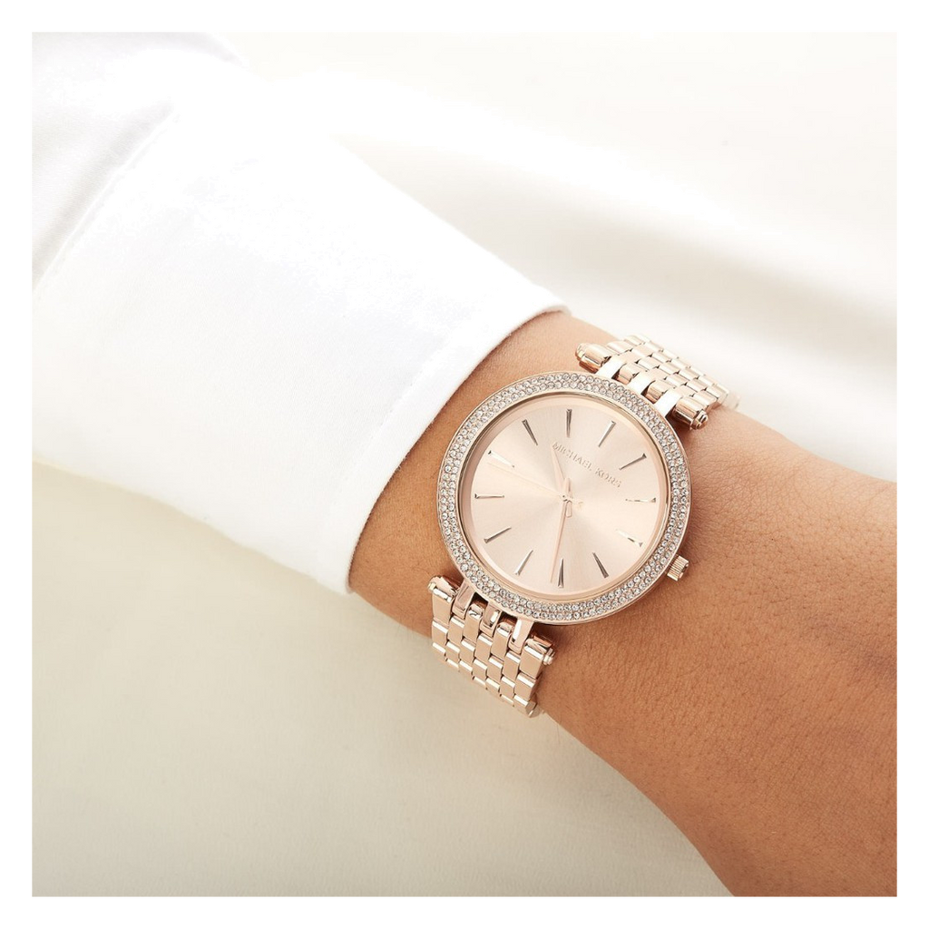 Michael Kors Darci Rose Gold Dial Rose Gold Steel Strap Watch for Women - MK3431