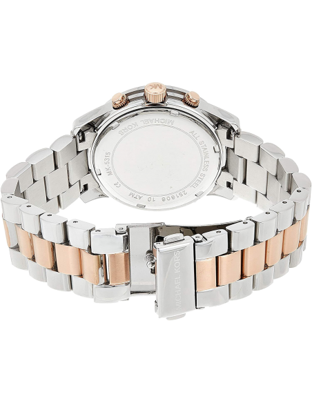 Michael Kors Runway Silver Dial Two Tone Steel Strap Watch for Women - MK5315