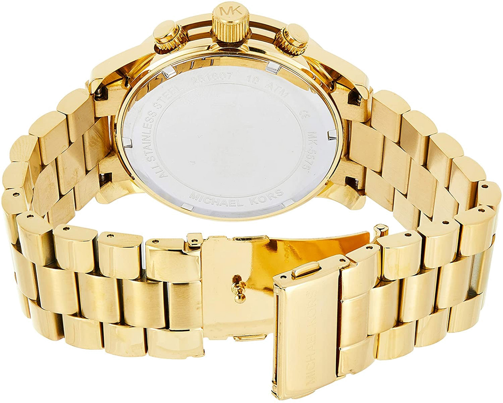 Michael Kors Runway Gold Dial Gold Steel Strap Watch for Women - MK5575