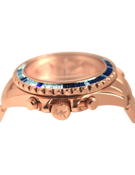 Michael Kors Everest Chronograph Rose Gold Dial Rose Gold Steel Strap Watch For Women - MK5755