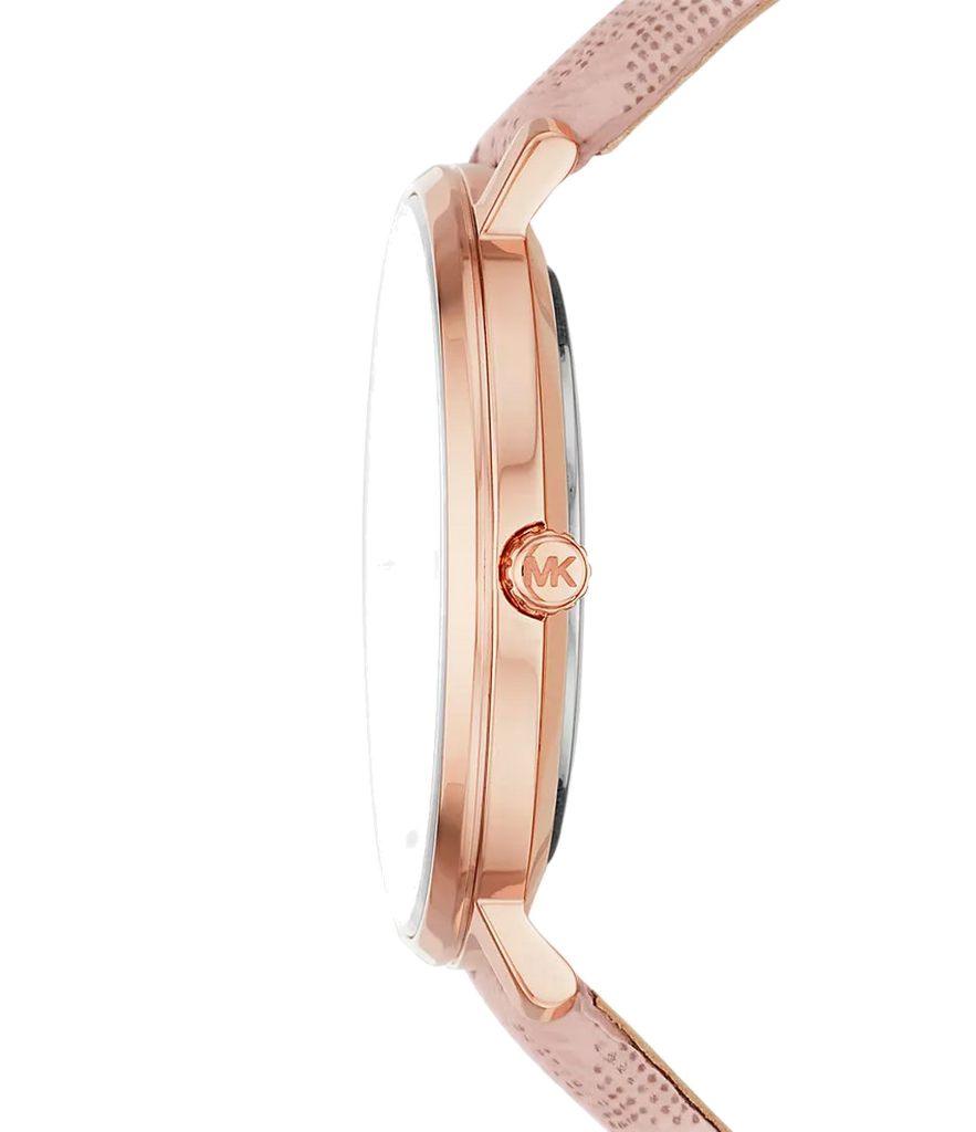 Michael Kors Pyper Quartz White Dial Pink Leather Strap Watch For Women - MK2859