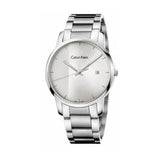 Calvin Klein City Chronograph Silver Dial Silver Steel Strap Watch for Men - K2G2G14X