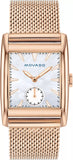 Movado Heritage White Mother of Pearl Dial Rose Gold Mesh Bracelet Watch For Women - 3650041
