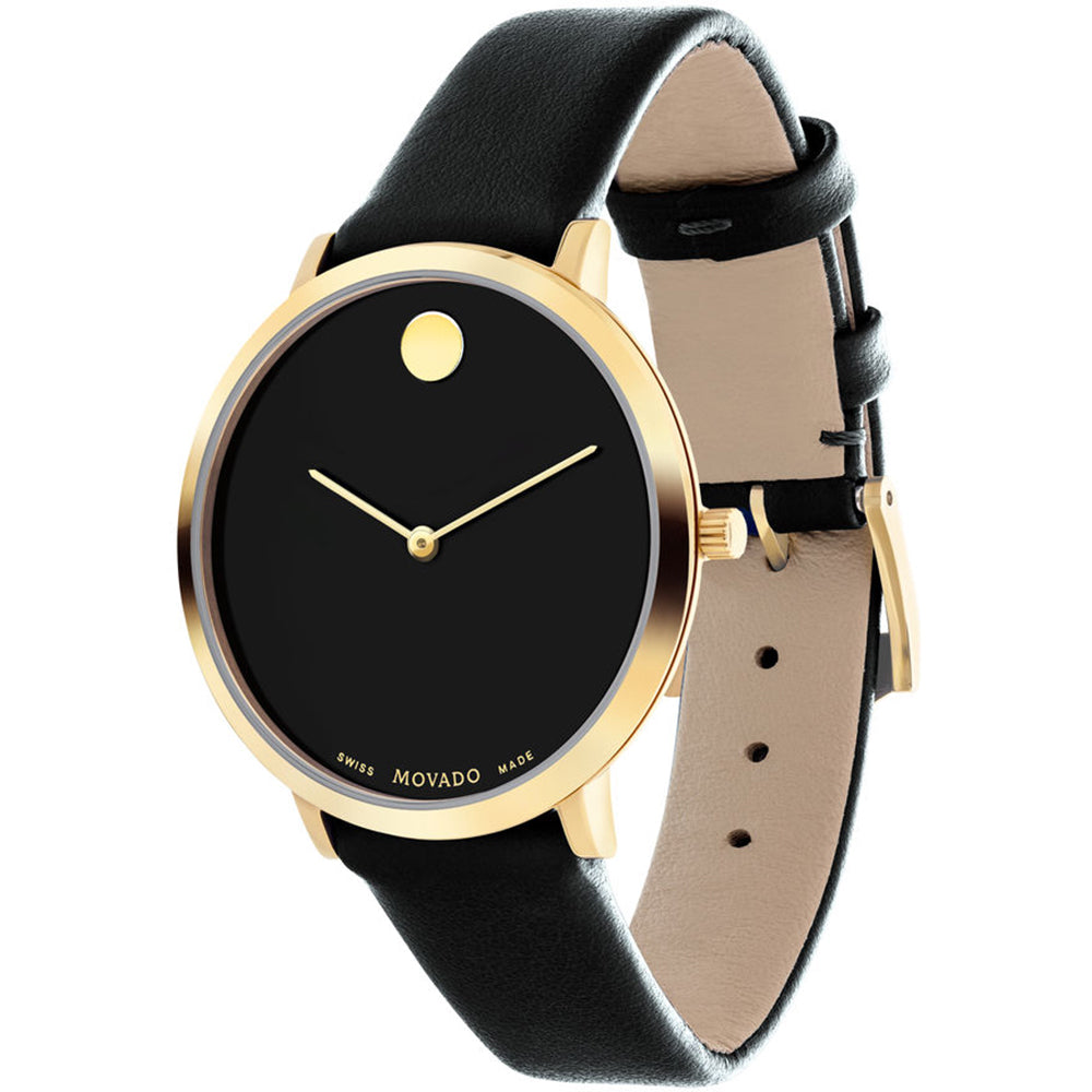 Movado 70th Anniversary Special Edition Black Dial 35mm Watch For Women - 0607137