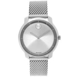 Movado Bold Silver Dial Silver Mesh Bracelet Watch For Women - 3600241