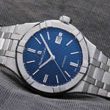 Maurice Lacroix Aikon Automatic Blue Dial Silver Steel Strap Watch For Men - AI6008-SS002-430-1