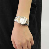 Marc Jacobs Amy Silver Dial Two Tone Steel Strap Watch for Women - MBM3139