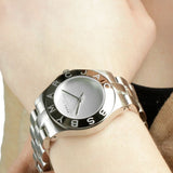 Marc Jacobs Blade Chronograph Silver Dial Silver Steel Strap Watch for Women - MBM3125