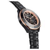 Swarovski Octea Lux Sport Black Dial Black Steel Strap Unisex Watch - 5610472