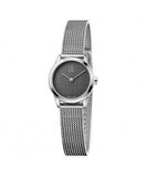 Calvin Klein Minimal Grey Dial Silver Mesh Bracelet Watch for Women - K3M2312X