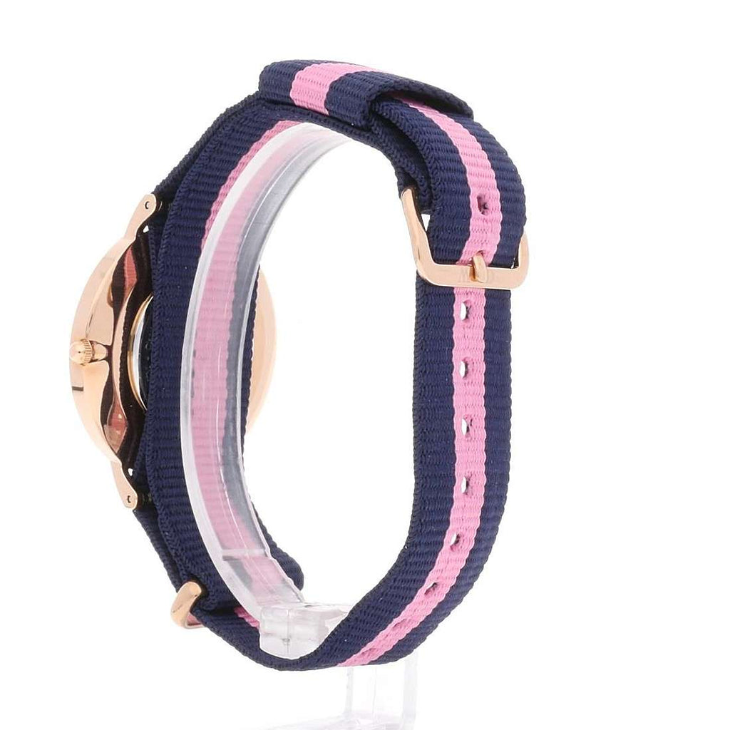 Daniel Wellington Classic Winchester White Dial Three Tone Nylon Strap Watch For Women - DW00100033