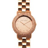 Marc Jacobs Marci Crystals Rose Gold Dial Rose Gold Steel Strap Watch for Women - MBM3192