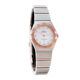 Omega Constellation Manhattan Quartz Diamonds Mother of Pearl Dial Two Tone Steel Strap Watch for Women - 131.20.25.60.55.001