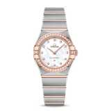 Omega Constellation Quartz Diamonds Mother of Pearl Dial Two Tone Steel Strap Watch for Women - 131.25.25.60.55.001