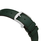 Gucci Grip Silver Dial Green Leather Strap Unisex Watch - YA157412