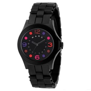 Marc Jacobs Pelly Black Dial Black Silicone Strap Watch for Women - MBM2543