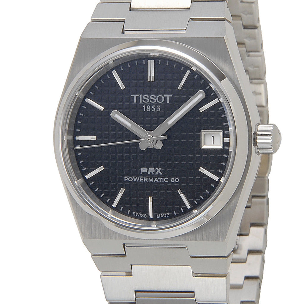Tissot PRX Powermatic 80 Black Dial Silver Steel Strap Watch for Men - T137.207.11.051.00