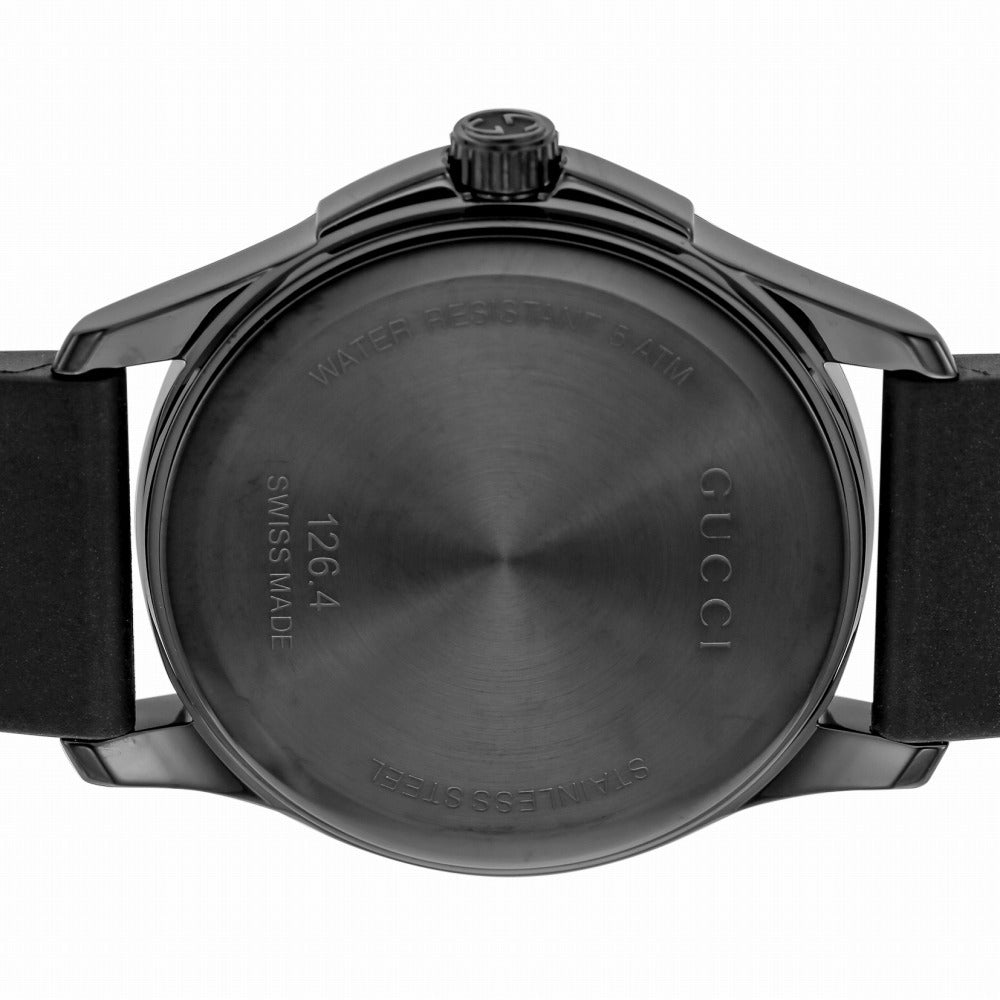 Gucci G Timeless Ghost Black Dial Black Rubber Strap Unisex Watch - YA1264017