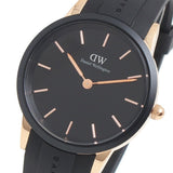 Daniel Wellington Iconic Motion Black Dial Rubber Strap Watch For Women - DW00100426