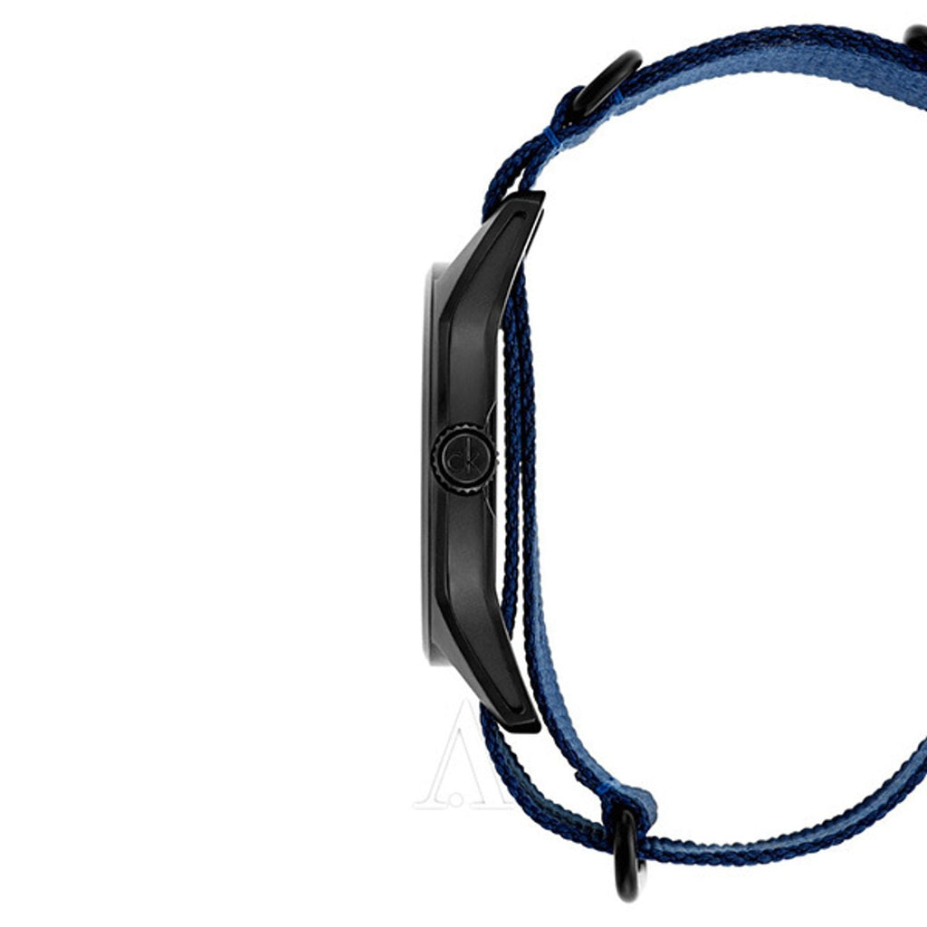 Calvin Klein Tone Blue Dial Blue NATO Strap Watch for Men - K7K514VN