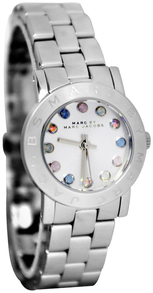 Marc Jacobs Amy White Dial Silver Steel Strap Watch for Women - MBM3217