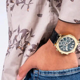 Guess Edge Chronograph Green Dial Black Leather Strap Watch For Men - GW0492G3