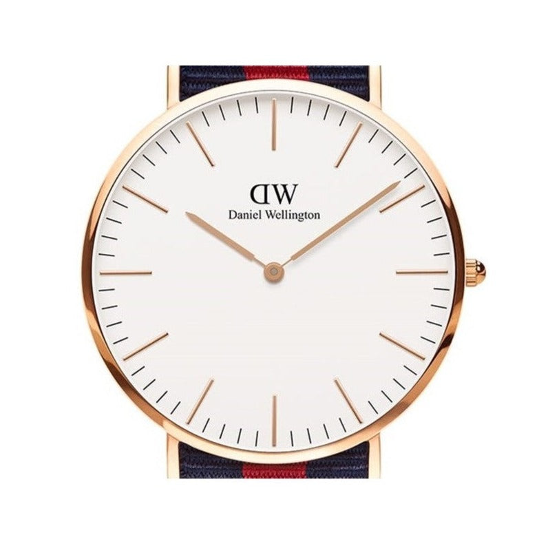 Daniel Wellington Classic Oxford White Dial Two Tone NATO Strap Watch For Men - DW00100001