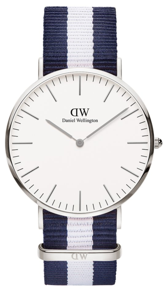 Daniel Wellington Classic Glasgow White Dial Two Tone NATO Strap Watch For Men - DW00100018