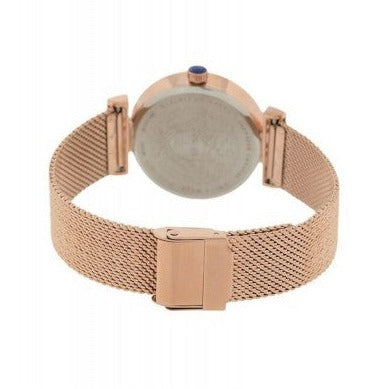 Versace Meander White Dial Rose Gold Mesh Bracelet Watch for Women - VELW00620