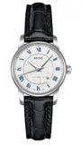 Mido Baroncelli III Automatic Silver Dial Black Leather Strap Watch For Women - M7600.4.21.4