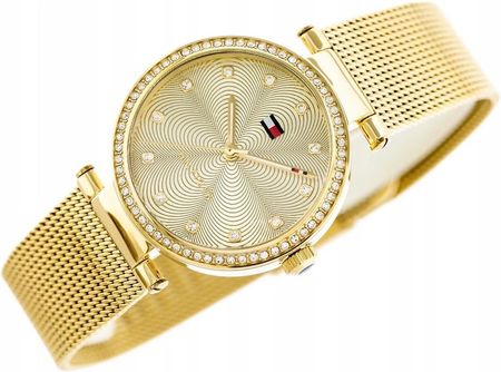 Tommy Hilfiger Lynn Quartz Gold Dial Gold Mesh Bracelet Watch For Women - 1781864