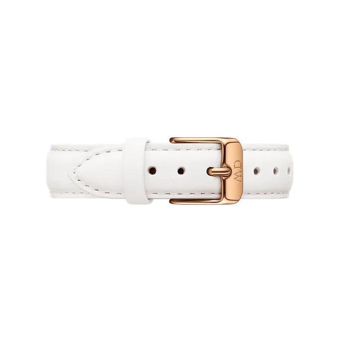 Daniel Wellington Petite Bondi White Dial White Leather Strap Watch for Women - DW00100189