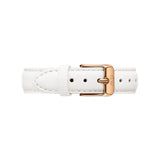 Daniel Wellington Petite Bondi White Dial White Leather Strap Watch for Women - DW00100189